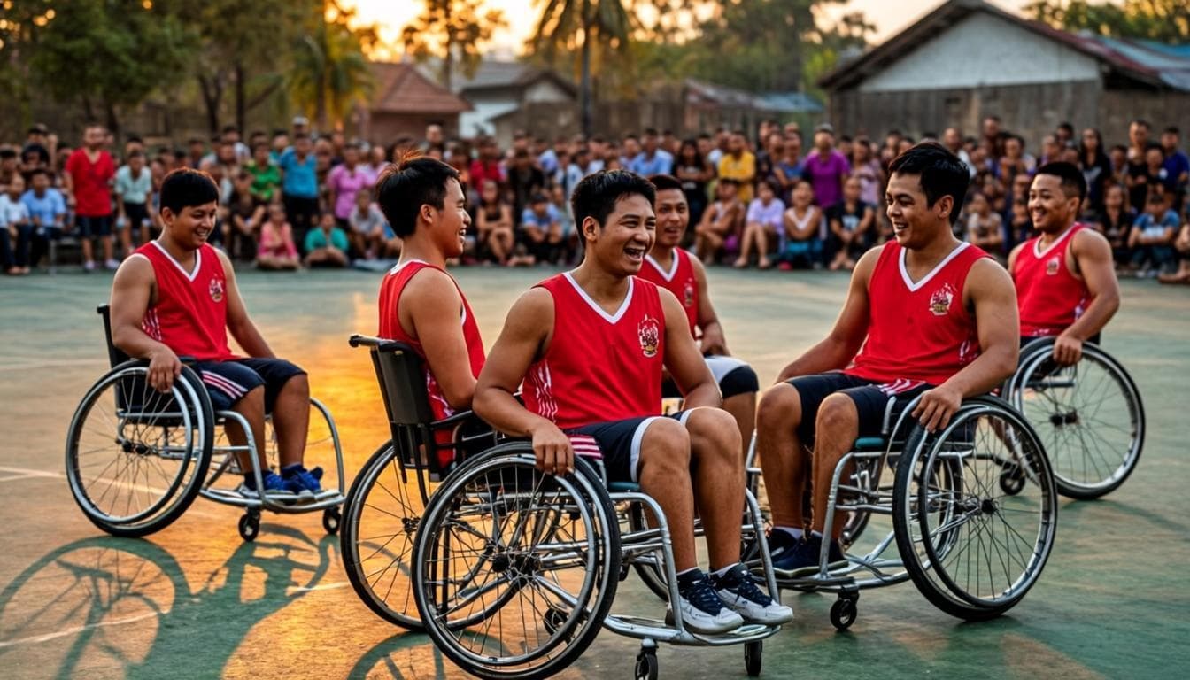 Kegiatan olahraga inklusif bersama penerima manfaat yayasan di kecamatan.